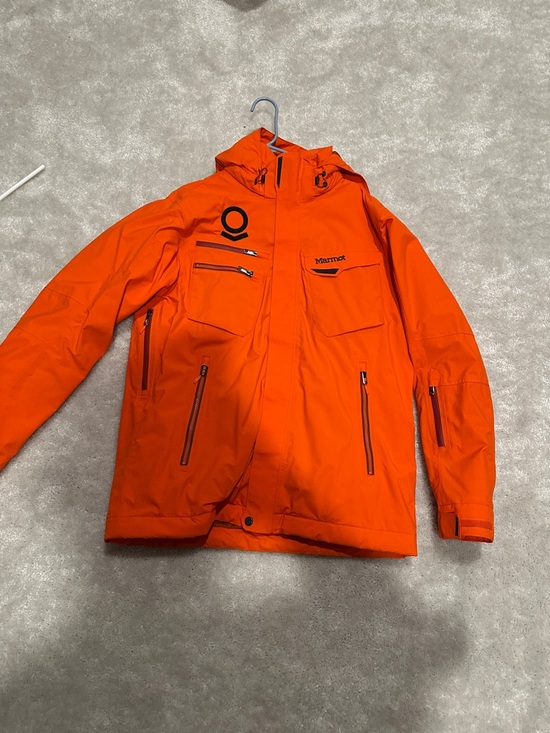 Palantir Dr. Karp-worn Men's Bright Orange Ski Jacket with Hood